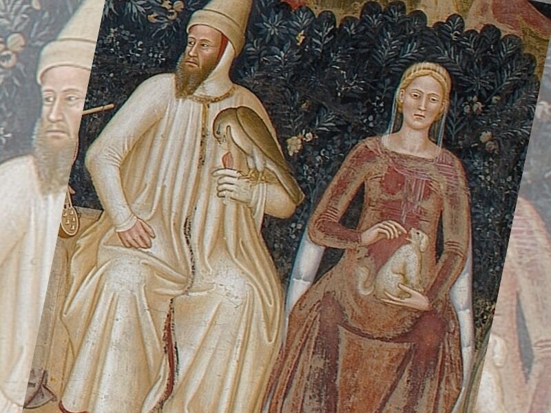 Бернабо Висконти с женой Беатриче