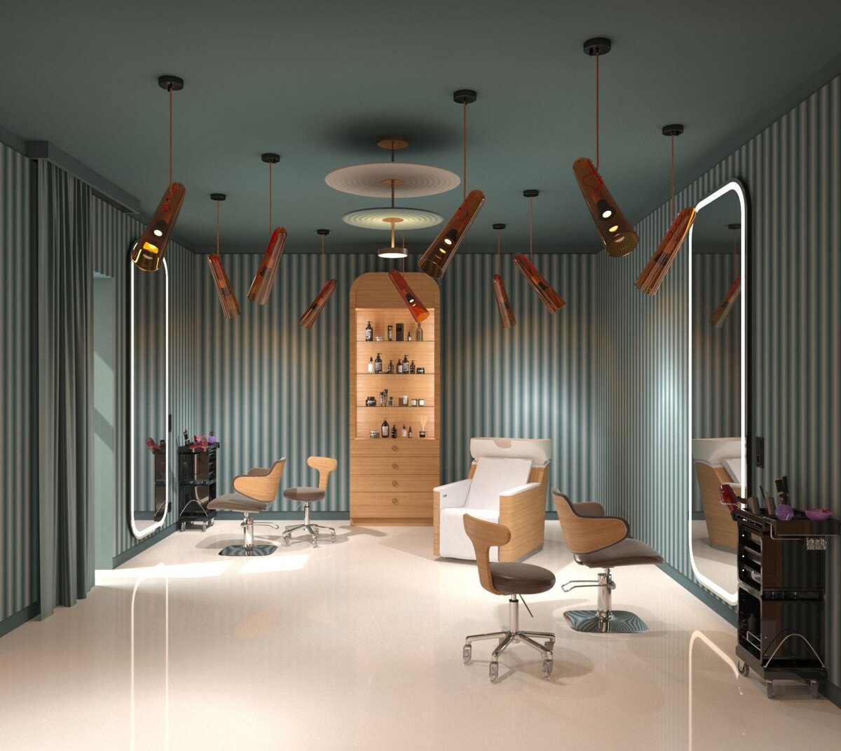 Коллекция парикмахерской мебели GREEN FIRST Maletti