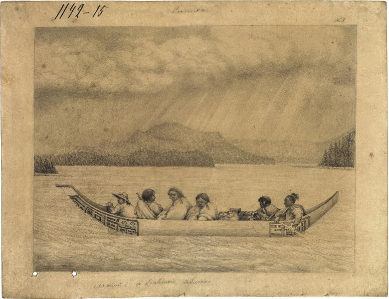 И. Вознесенский. Ситка, Малый и Большой Яблочные острова, 1843-45, МАЭ 1142-15.