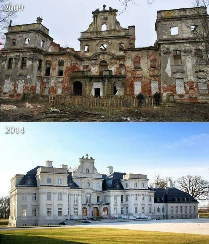 2009 vs. 2021. Хростник, Любинский уезд, Польша.