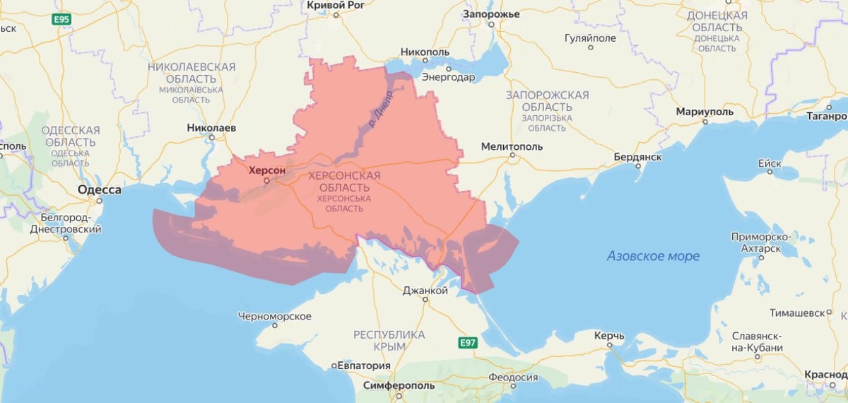 Карта Херсонской области