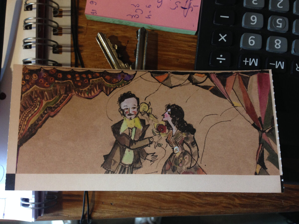 Вот это, наверное, билет на «Альфреда и Виолетту». Точно не знаю:) Антураж стола кассира:)