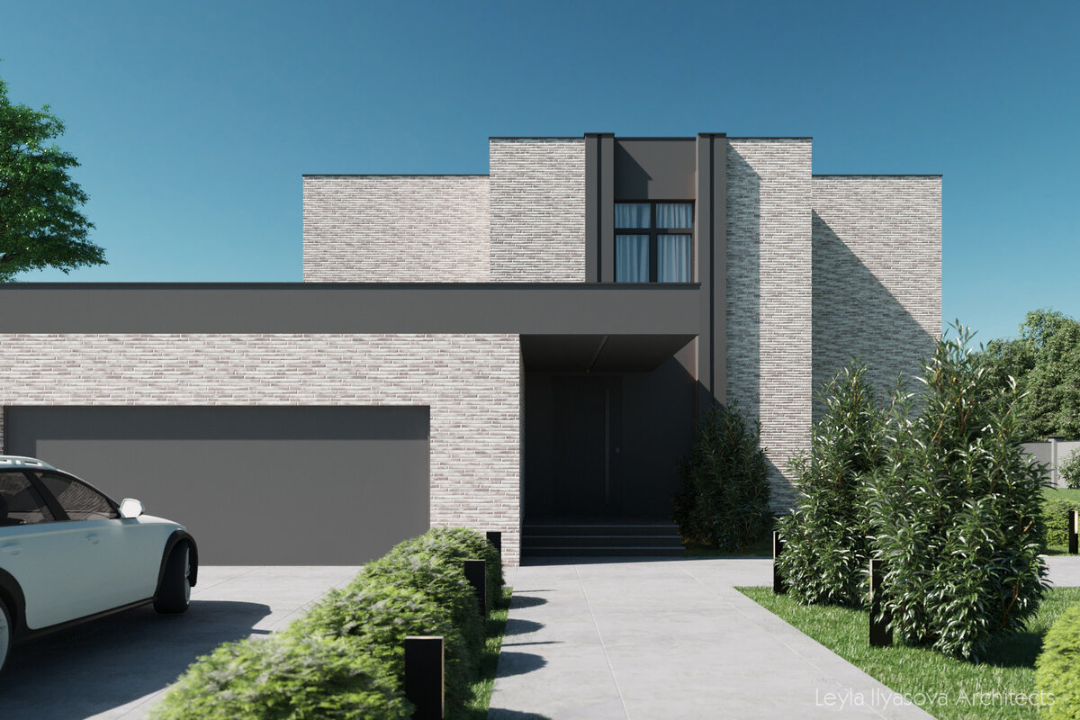 Вилла "Р" в Москве 3d-визуализация №1 | LEYLA ILYASOVA ARCHITECTS