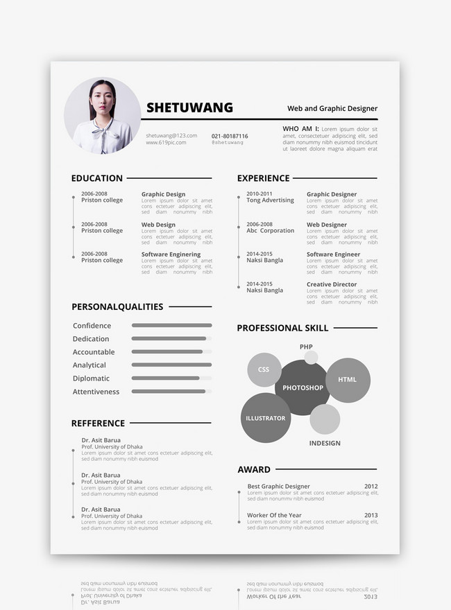 красивый, стильный вариант CV, сразу видно всё, что нужно