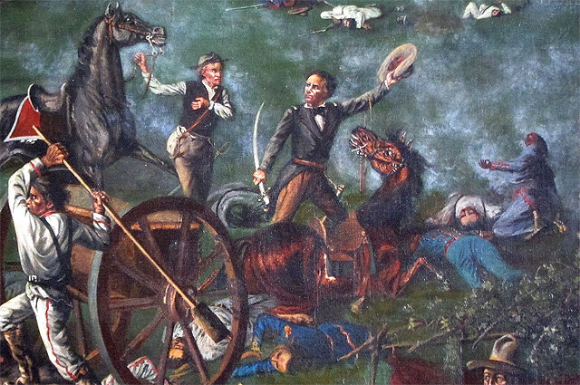  Сэм Хьюстон в битве у Сан-Хасинто