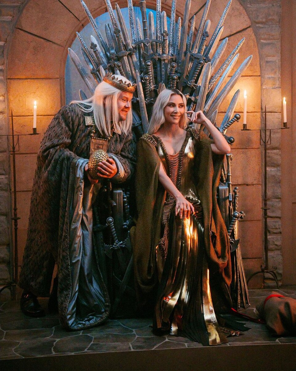 Джеймс Корден и Ким Кардашьян