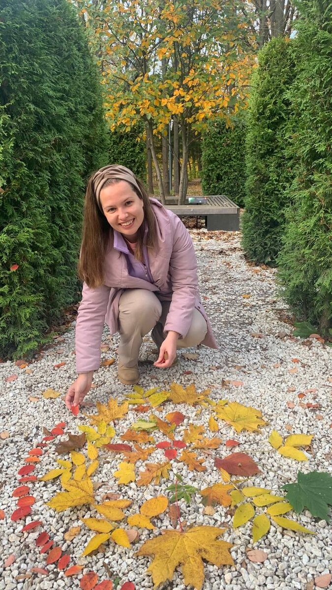 Пример эко-арт-терапевтической работы в технике мандалы.