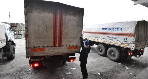 Машина с партией гуманитарной помощи, доставленной в Энергодар.📷
