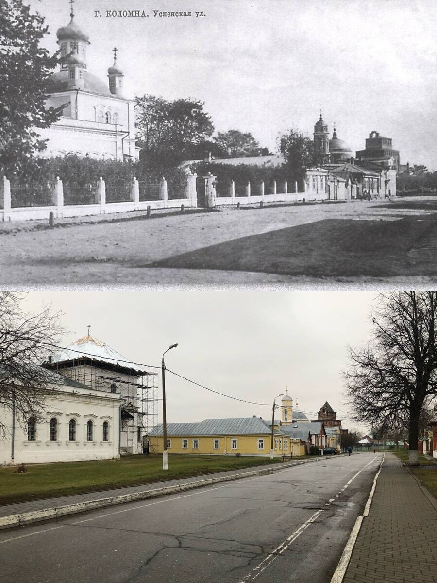 Утерянная ограда храма. Вдали видны Пятницкие ворота кремля.