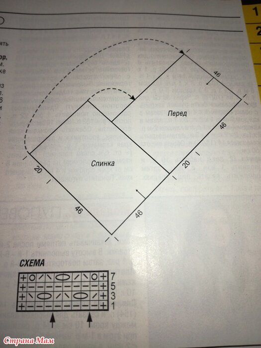 Пончо из двух прямоугольников спицами схемы