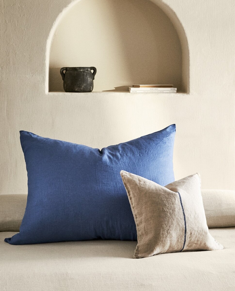 ЧЕХОЛ ДЛЯ ДЕКОРАТИВНОЙ ПОДУШКИ ИЗ СТИРАНОГО ЛЬНА РАЗМЕРА XXL 3 299 РУБ. Zara Home