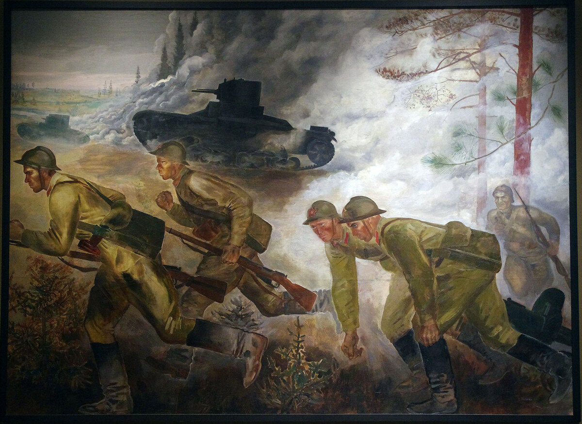 Е.С. Зернова, «Наступление танков», 1933 г.