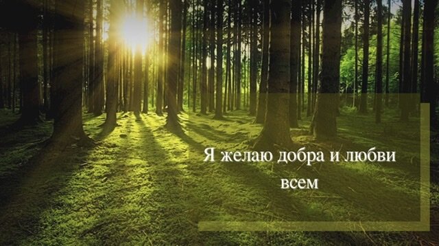 Аффирмация дня. Я желаю добра и любви всем.