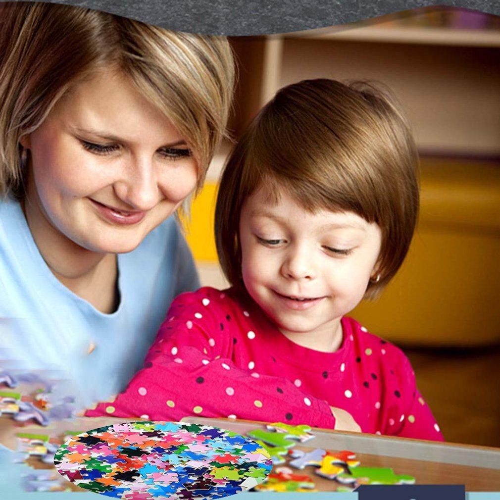 Круглый пазл радужный