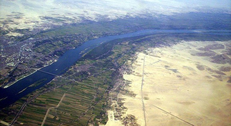 Нил и поля, им орошаемые.