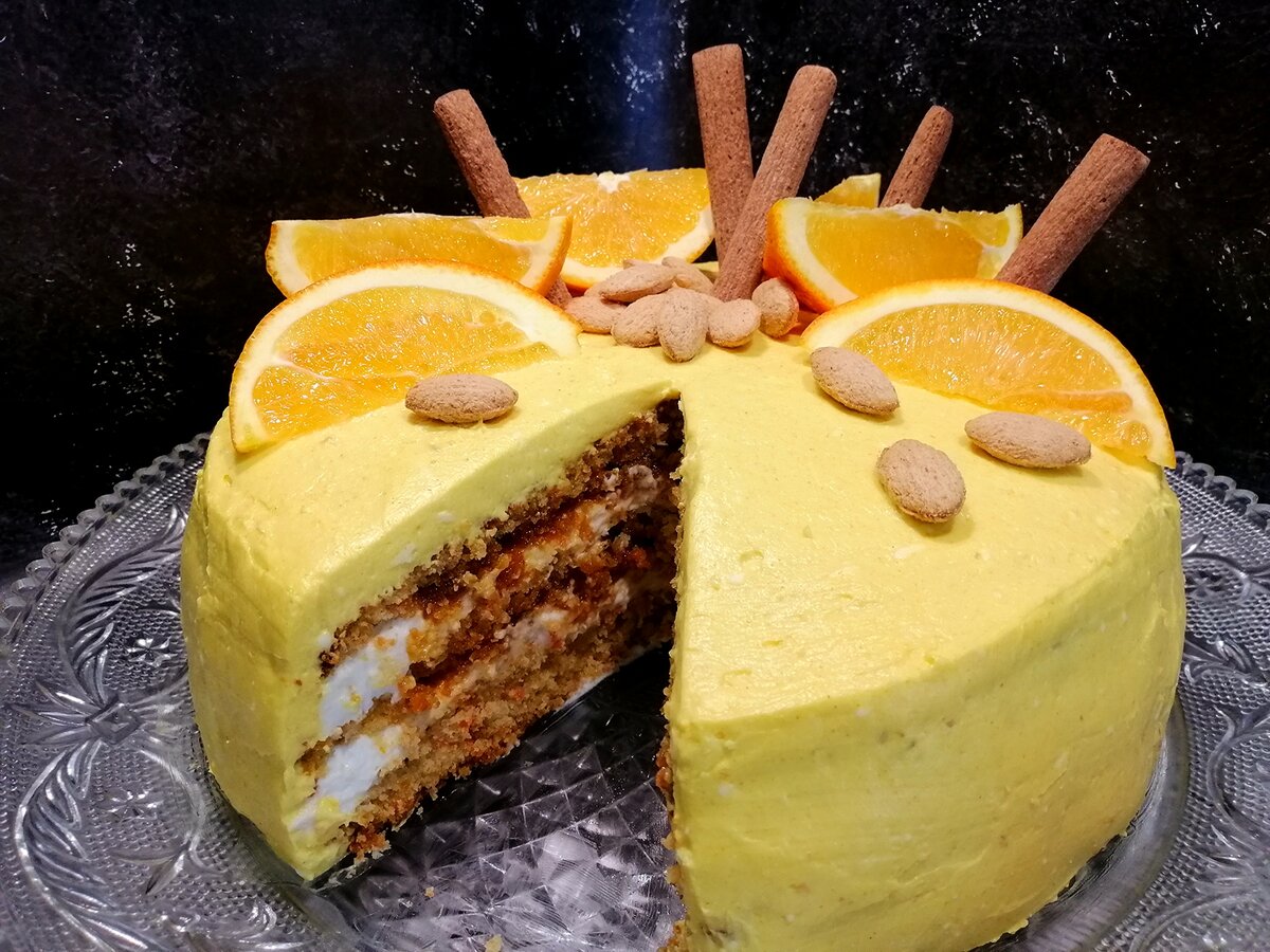 Новогодний Апельсиновый Торт, Украшение торта апельсинами Desserts, Cake, Food