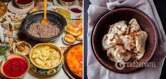 Рецепт постных вареников на Сочельник