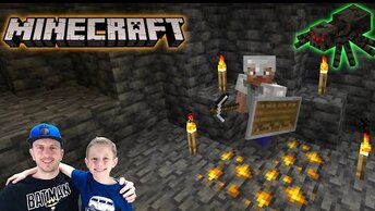 МАЙНКРАФТ для новичков ПЕЩЕРНЫЙ КВЕСТ - Играем с папой в Minecraft 1.18.1