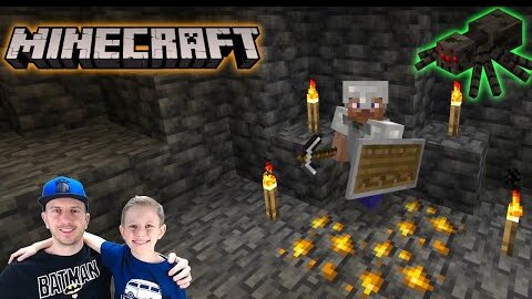 МАЙНКРАФТ для новичков ПЕЩЕРНЫЙ КВЕСТ - Играем с папой в Minecraft 1.18.1