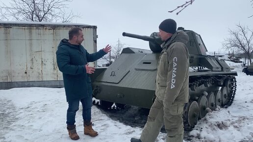 Мужики из Белгородской области собрали у себя в гараже точную копию советского танка Т-70