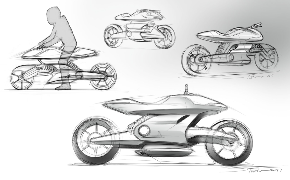 Концептов футуристичных электробайков огромное множество