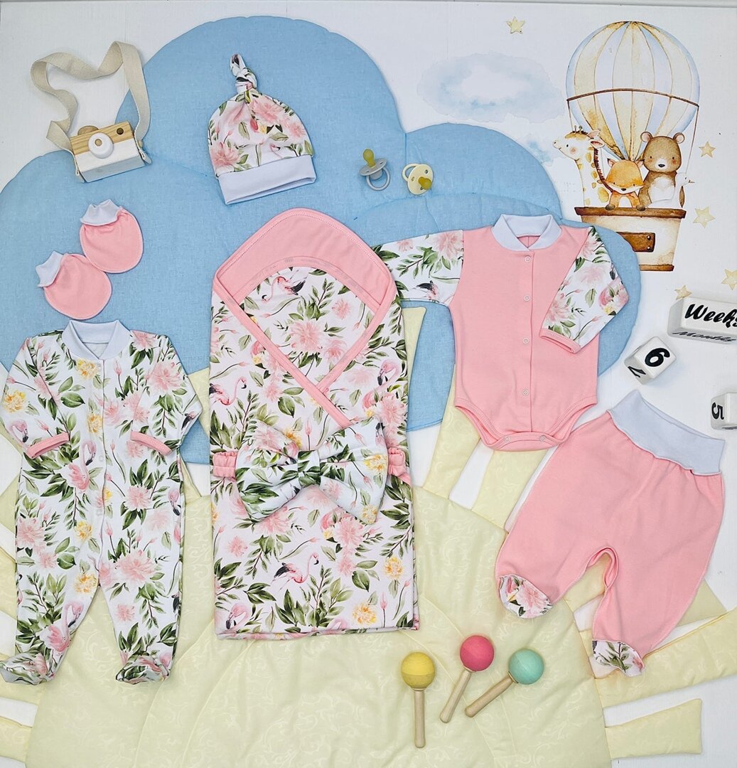 Комплект на выписку — Мармеладка. Фламинго