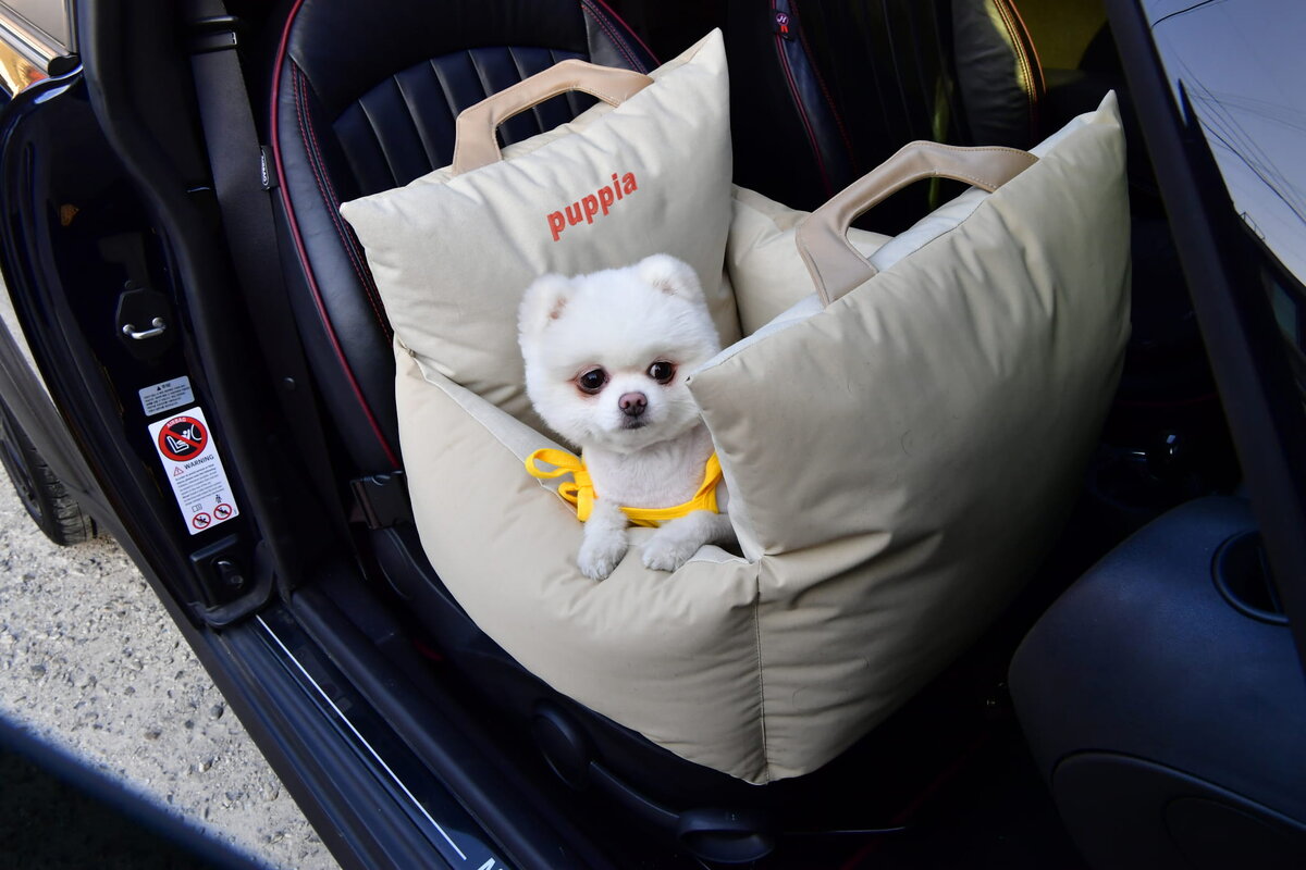 PUPPIA Автокресло для собак "Car Seat", бежевое