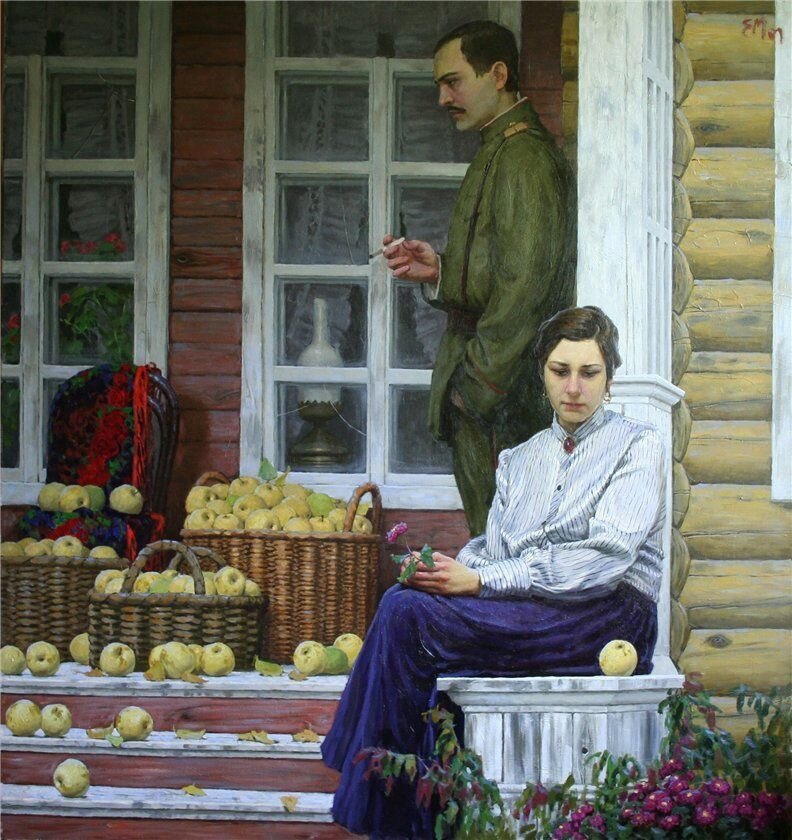 Художник Евгений Муковнин "Антоновские яблоки", 2007 г.