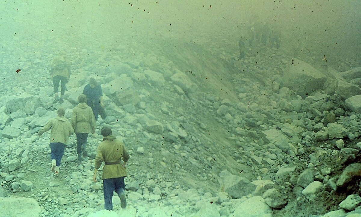 Восхождение на ледник, 1983 год (Фото со старого слайда)