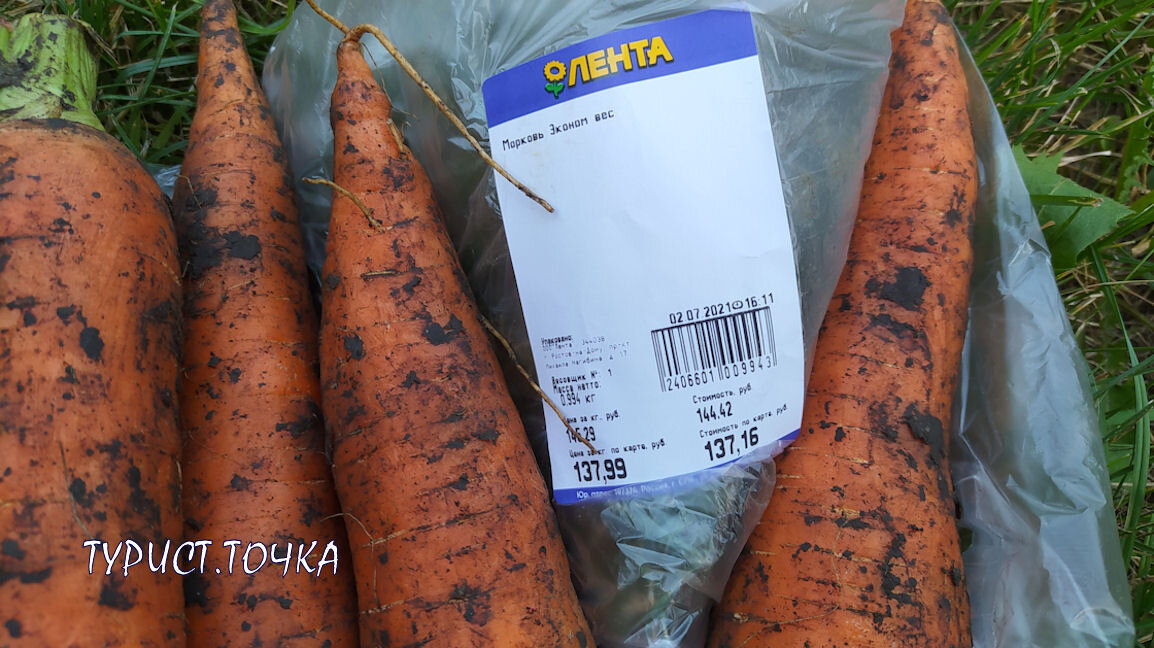 Вот такие цены на морковь в Ростове-на-Дону. 144 р. за 1 кг без скидки