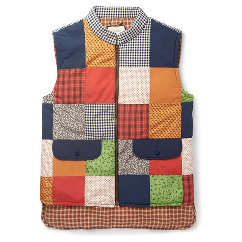 Жилет Gucci в стиле пэчворк