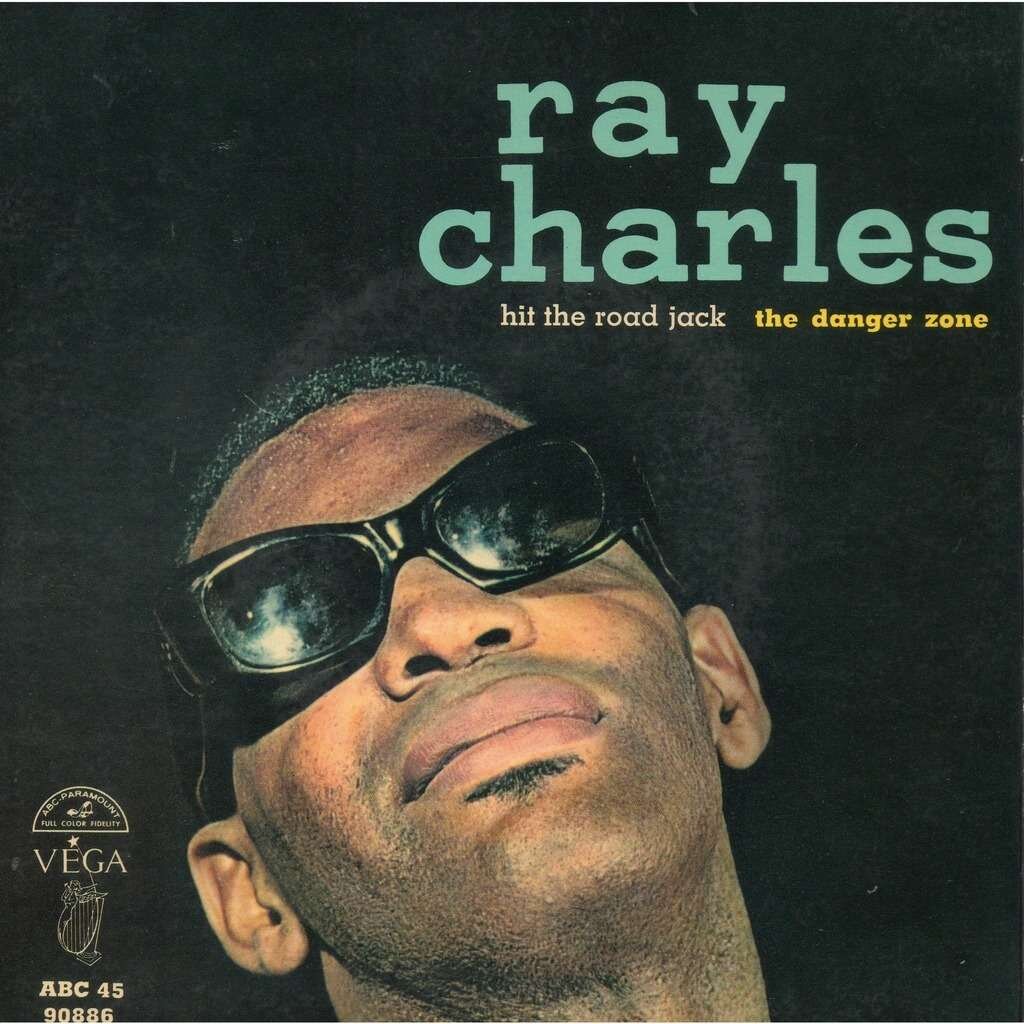 Обложка французского сингла "Hit The Road Jack" американского певца Рэя Чарльза