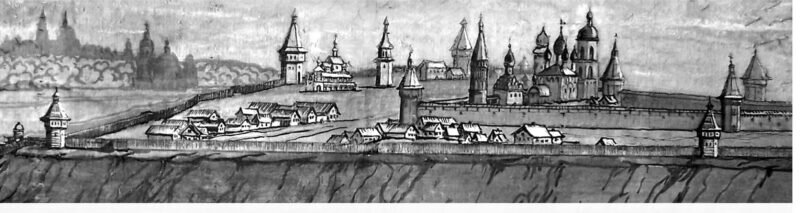 Храм в крепости уже каменный. Времена Собора о вечном мире с Польшей. 1683 год