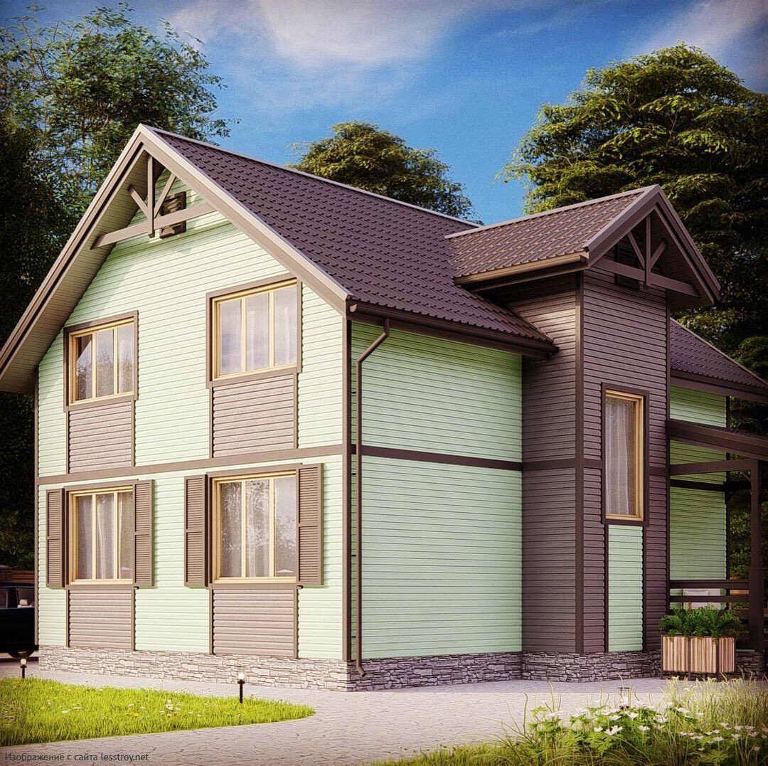 Каркасный двухэтажный дом "под ключ" за 1.35 млн руб