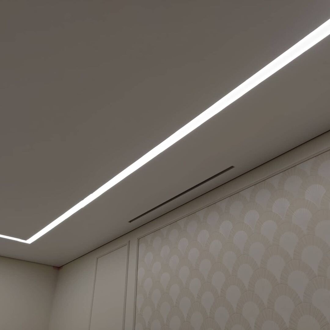 Итог: трековый приточный диффузор под потолком