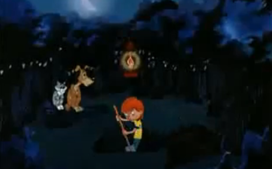 Кадр из мультфильма "Трое из Простоквашино"