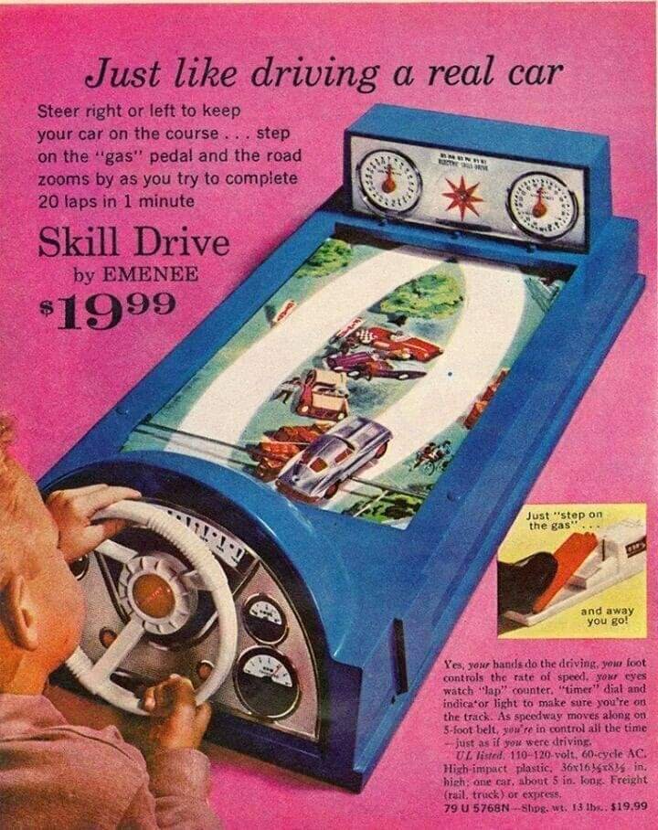 Автомобильный симулятор для детей - игра Skill Drive 1963 год
