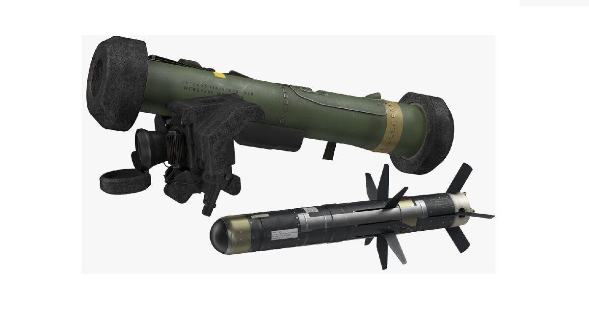 Джавелин и ракета с выпущенными стабилизаторами. Фото https://militaryarms.ru/boepripasy/rakety/amerikanskij-protivotankovyj-kompleks-dzhavelin/