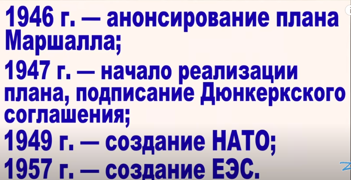 Краткая хронология. Скриншот экрана компьютера.