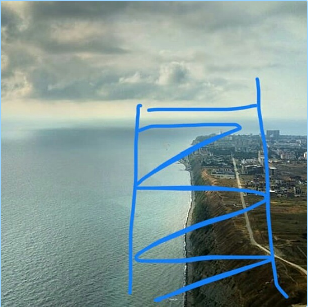 Это «коридор» лётного маршрута. Дальше маяка не летаем