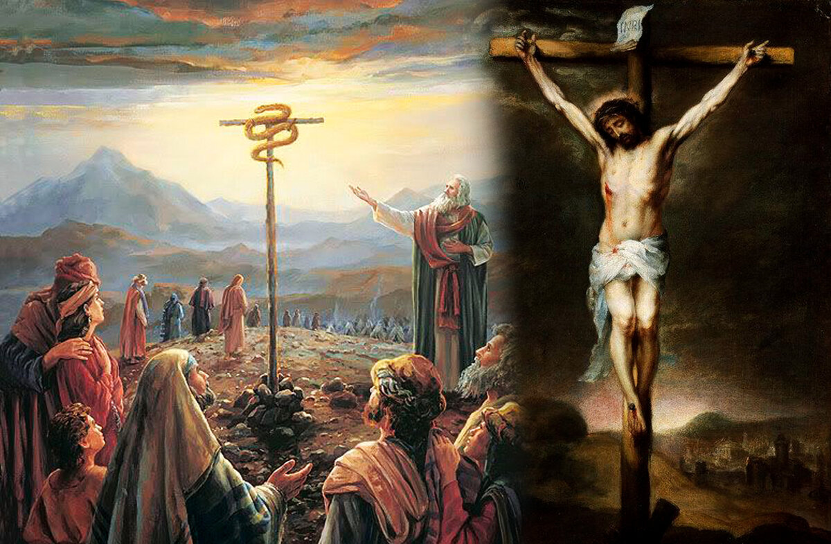 Откроем Священное Писание на 3-ей главе Евангелия от Иоанна и прочтем 14-ый и 15-ый стихи: "И как Моисей вознес змию в пустыне, так должно вознесену быть Сыну Человеческому, дабы всякий, верующий в...-2