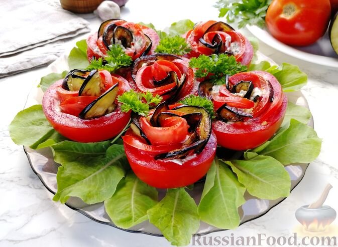 помидоры с чесноком и зеленью закуска рецепт | Дзен