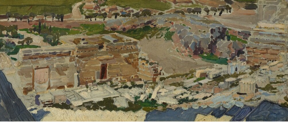 Врубель. Пропилеи. Афины. 1894. Дерево, масло.