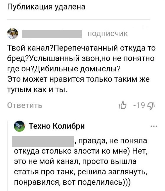 На фото: переписка под постом