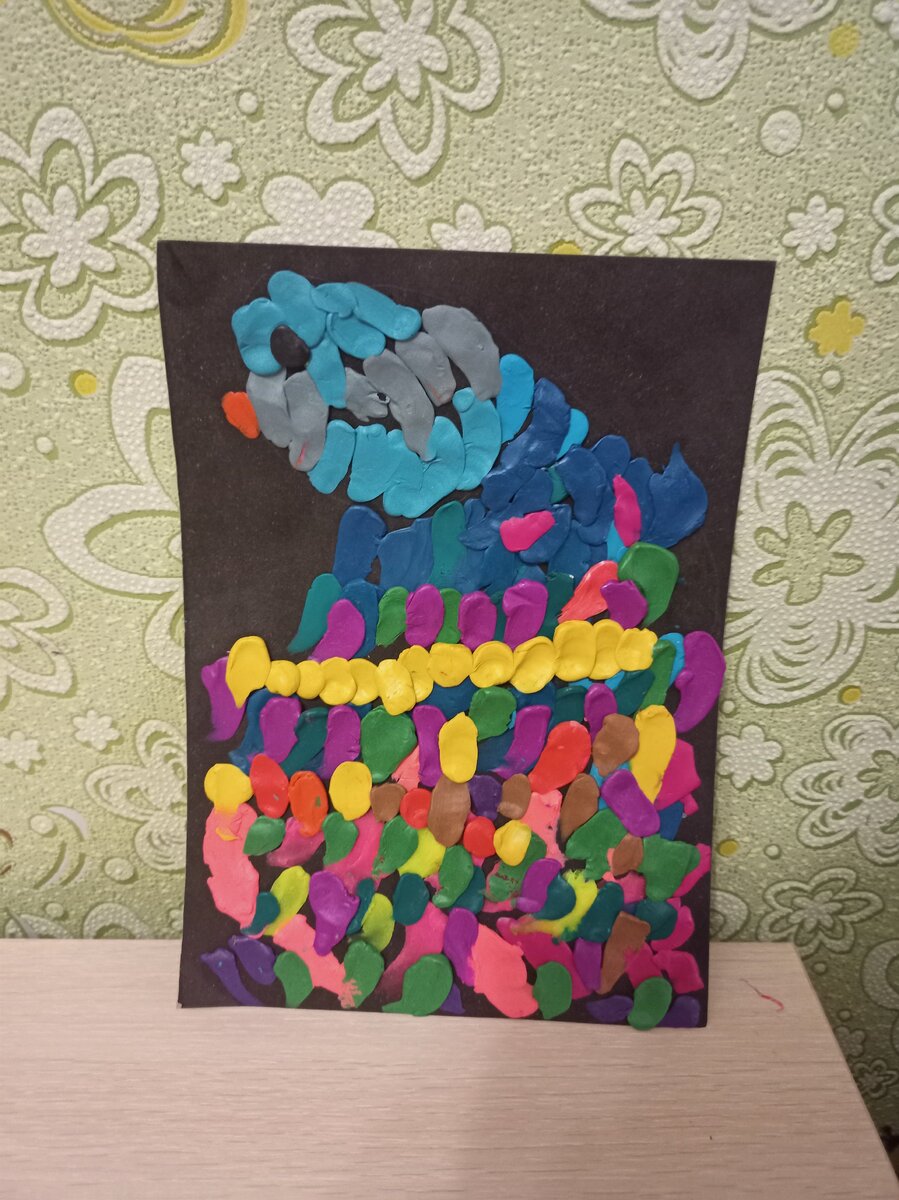 Идеи поделок из пластилина, простые поделки, занятия с детьми, павлин