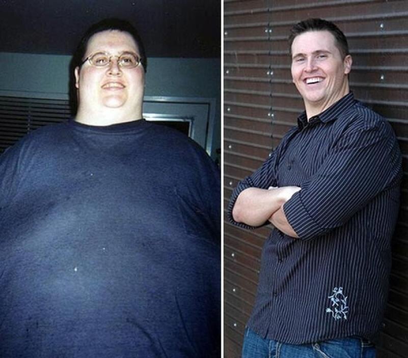 Американец Дэвид Смит, изначально весивший около 300 килограмм смог сбросит...