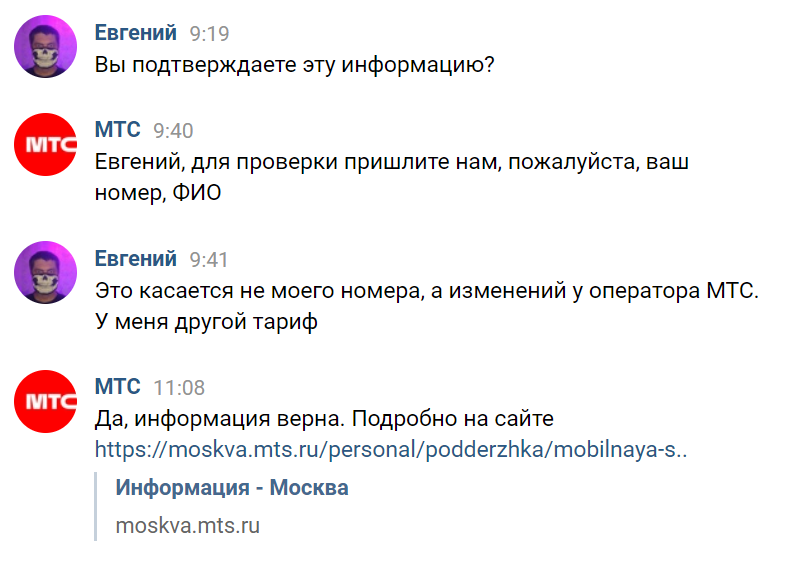 ТП в ВК