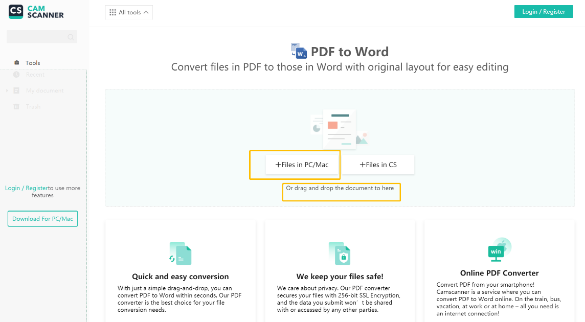 Как конвертировать PDF файлы в документы Word с помощью CamScanner