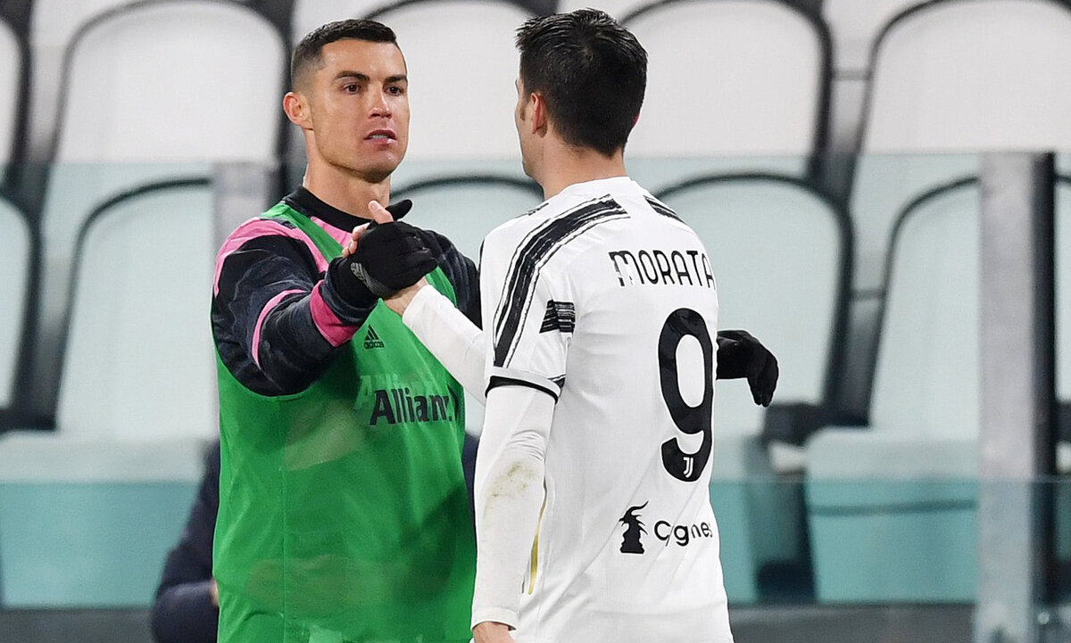 Криштиану Роналду остался на скамейке запасных в матче с Лацио, но его блестяще заменил Альваро Мората