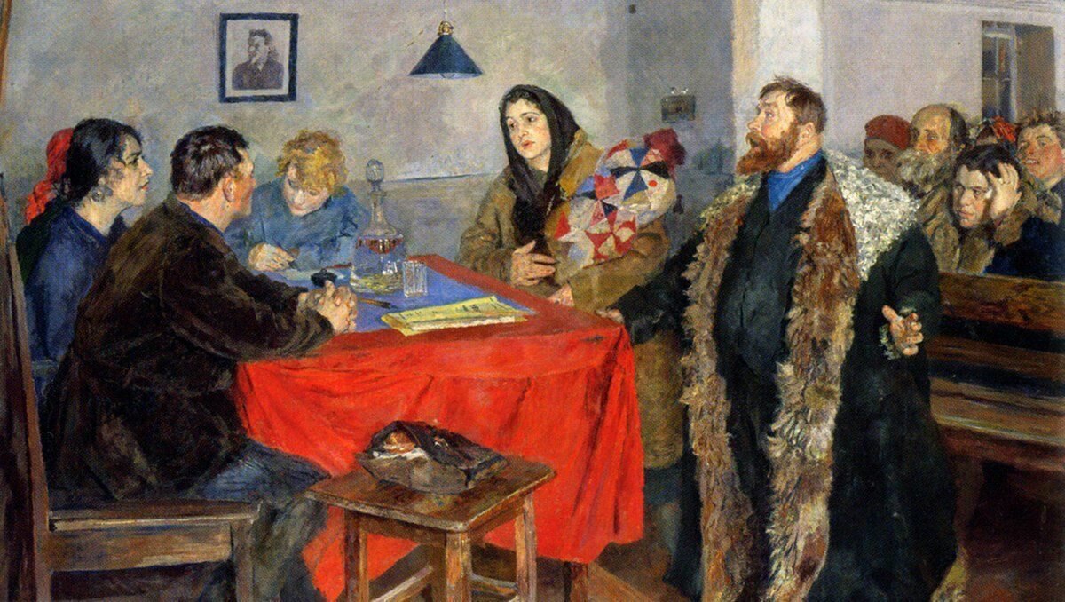 Б. В. Иогансон «Советский суд». 1928г. Третьяковская галерея